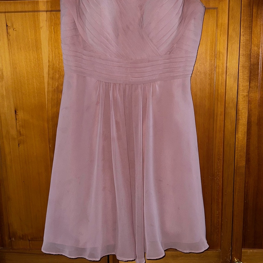 Azazie Strapless Mauve Dress